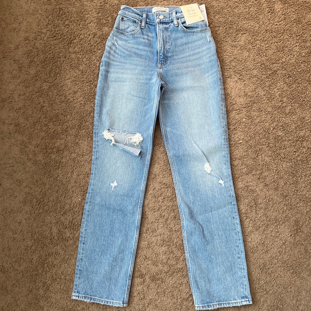 Abercrombie The 90’s straight ultra high rise jean